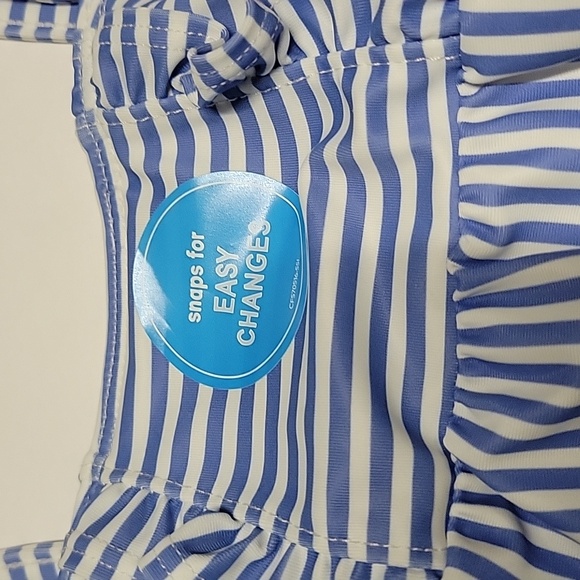 Carter's Baby Girl Striped One Piece Swimsuit UPF 50 Sun Protection - Picture 4 of 6